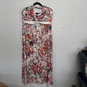 Pinky brand floral‎ halter dress, size XL
